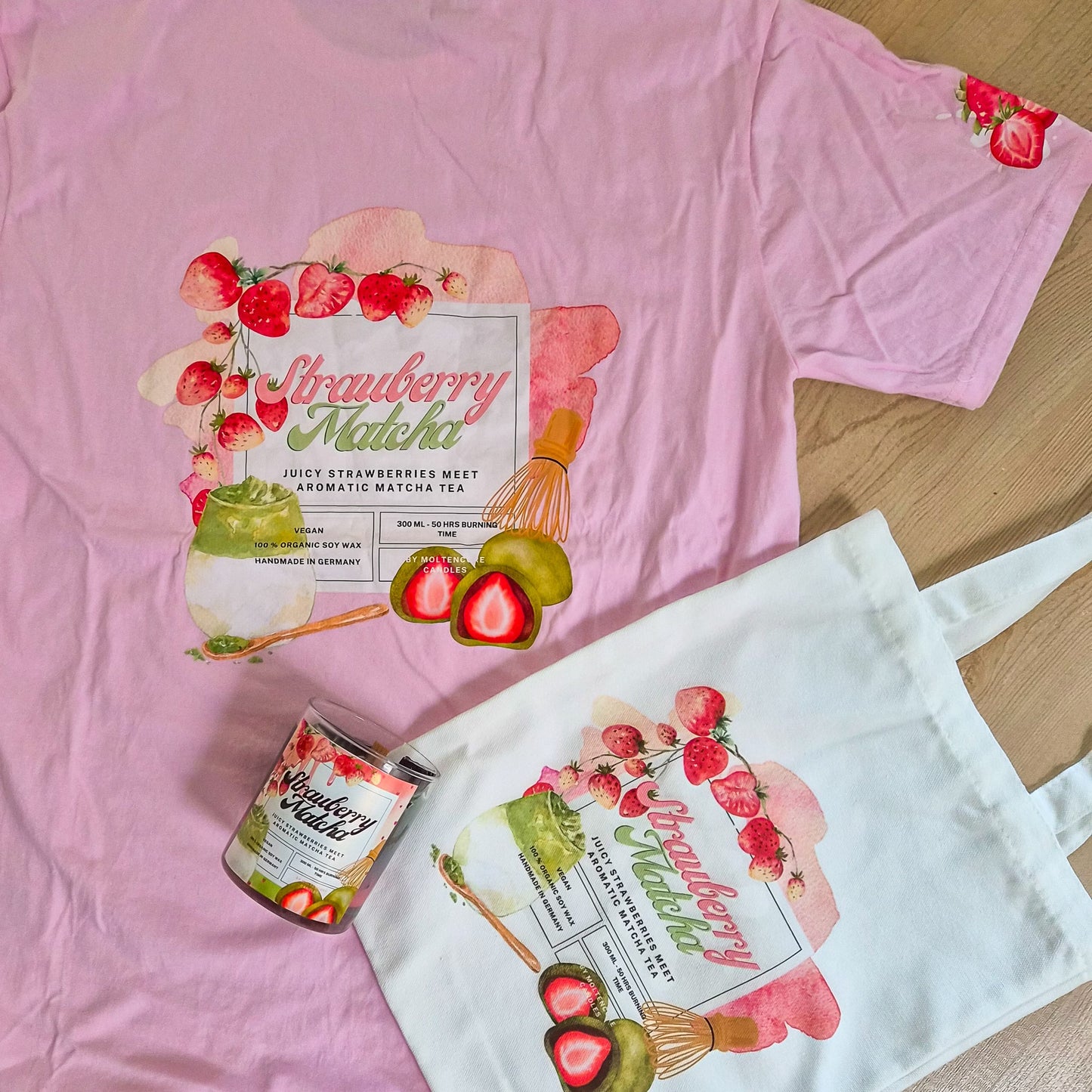 Tote Bag - Strawberry Matcha