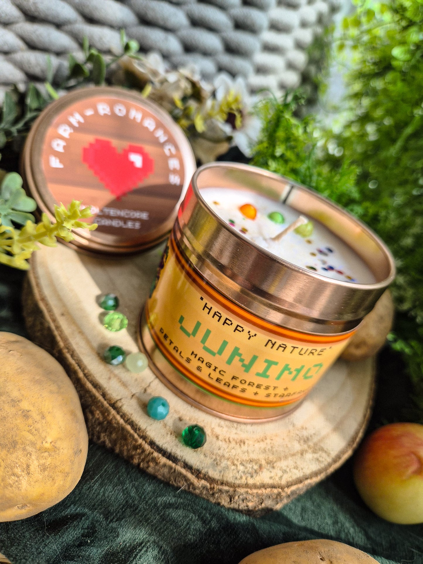 Junimo inspired candle - 'Happy Nature' Stardew Valley inspired soy Candles 250 ML