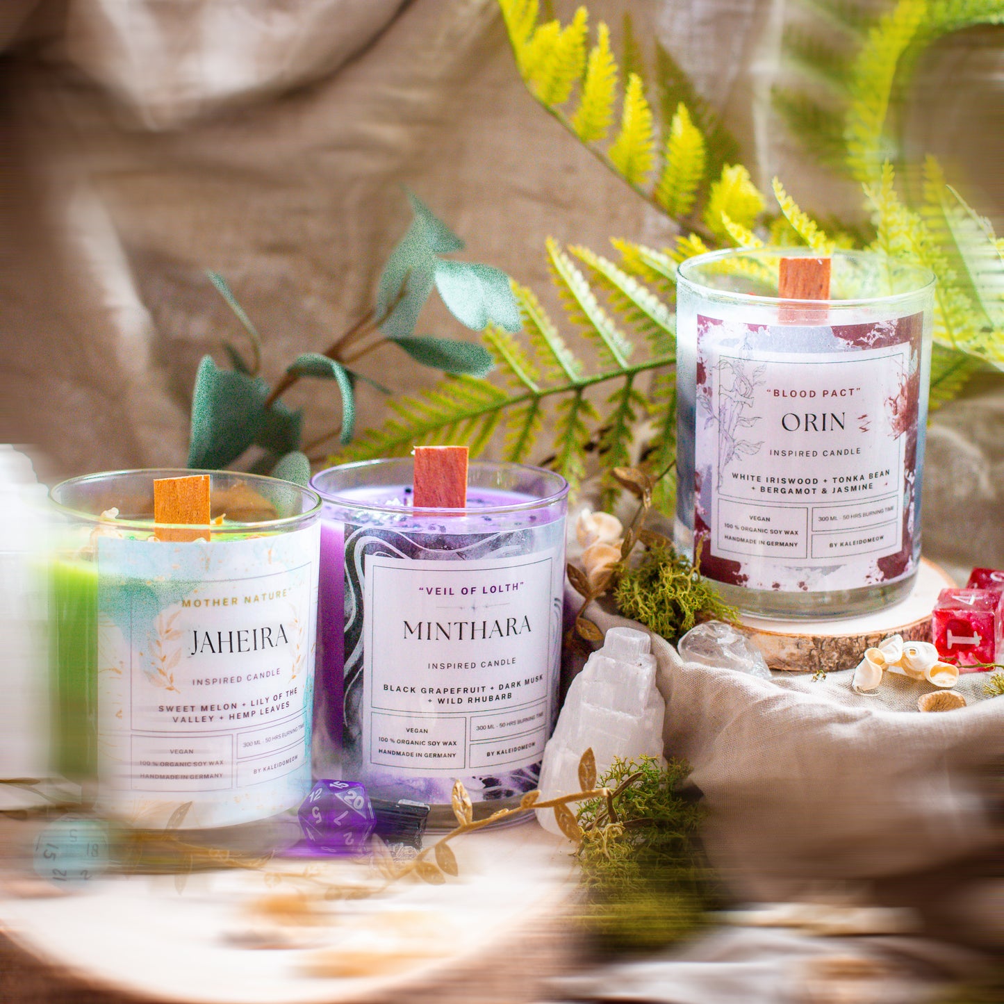 Jaheira inspired candle - 'Mother Nature' Baldurs Gate 3 inspired soy Candles 100 ML