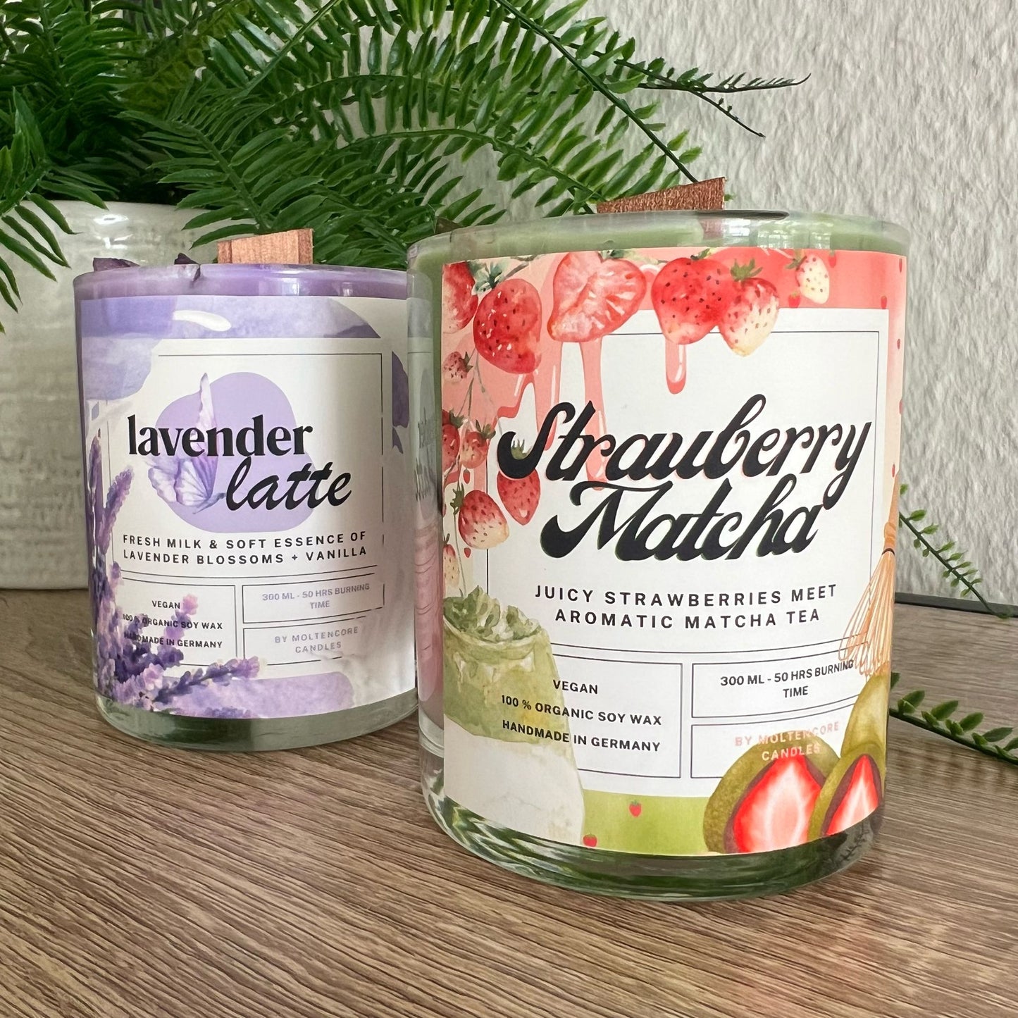 Lavender Latte soy candle - "Delicious Drinks" 300 ML