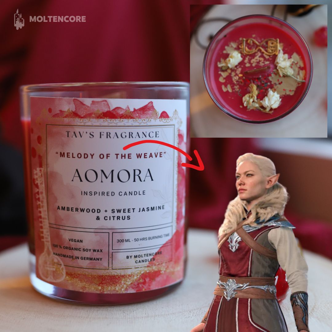 custom tav inspired baldurs gate candle