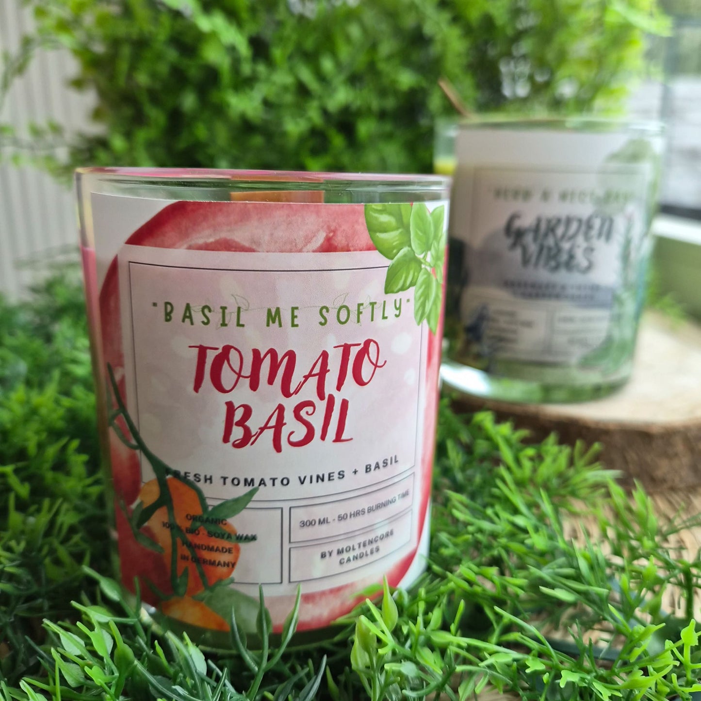 Tomato Basil handmade soy candle by moltencore candles
