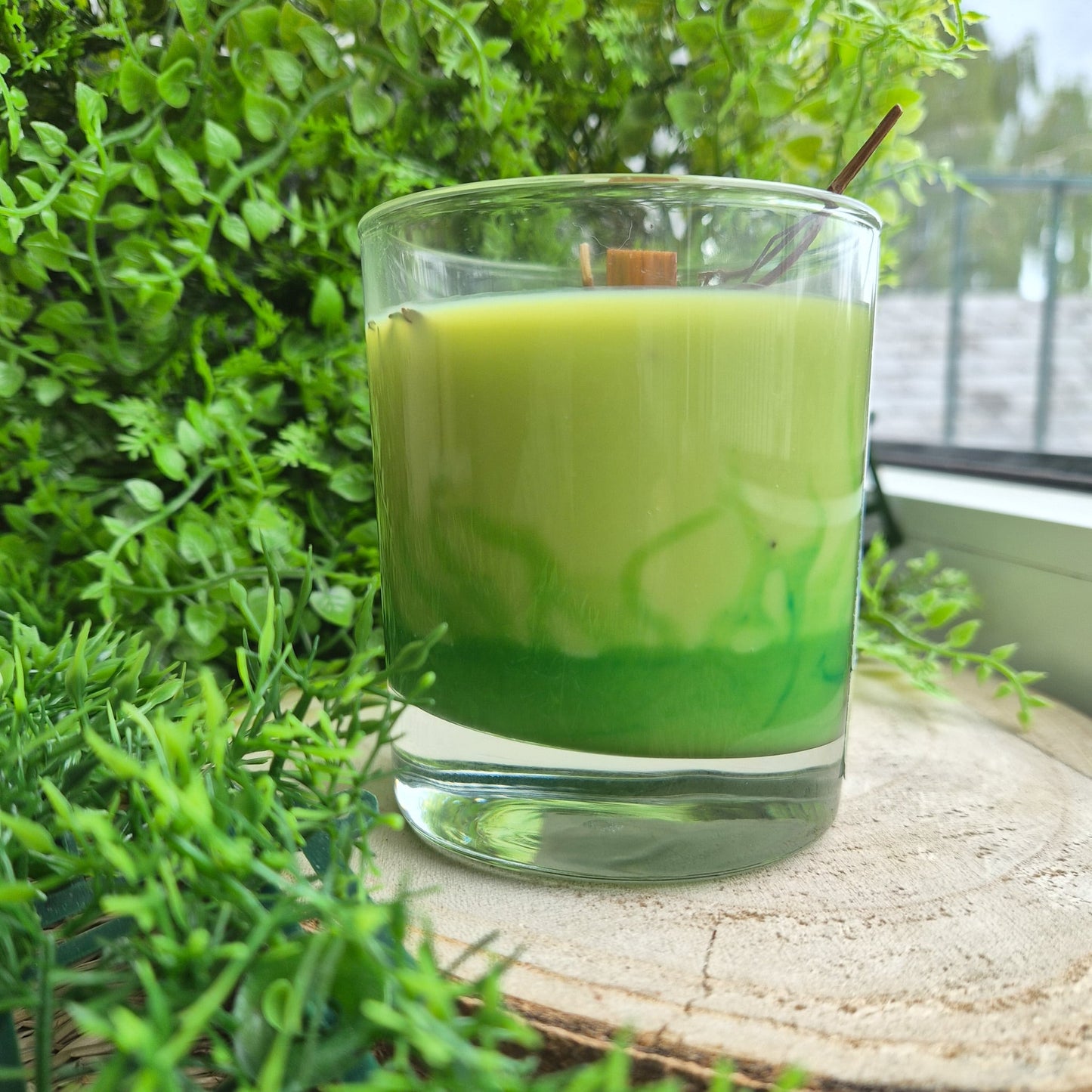 garden vibes rosemary candle by moltencore candles