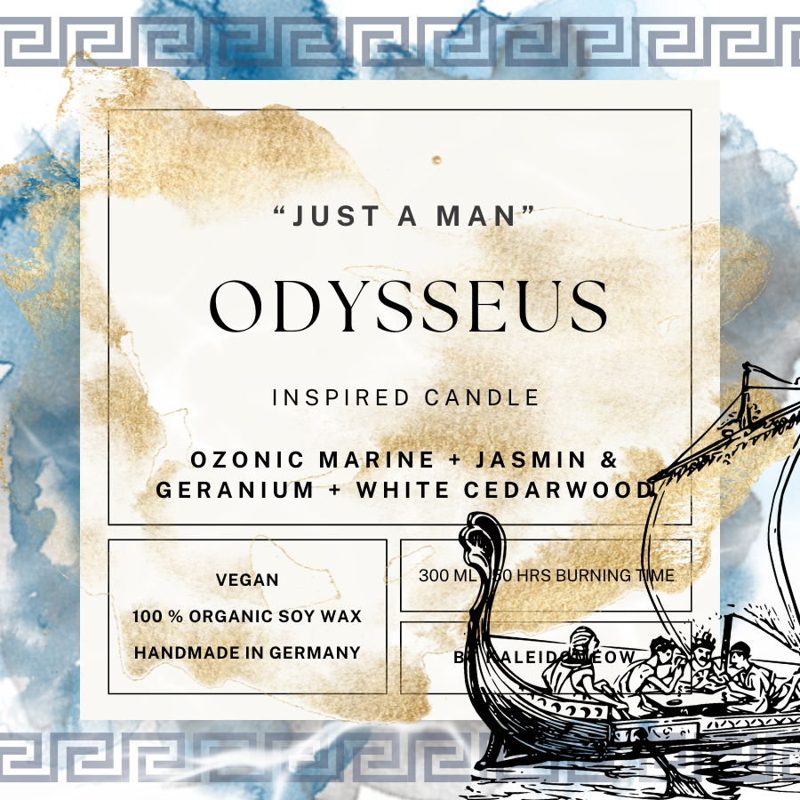 ODYSSEUS inspired scented candle - 'Odyssey Saga' inspired soy candle 300 ML