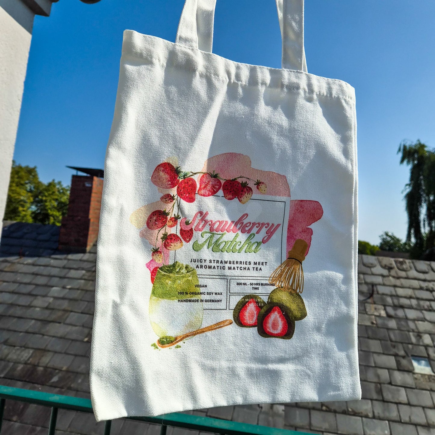 Tote Bag - Strawberry Matcha