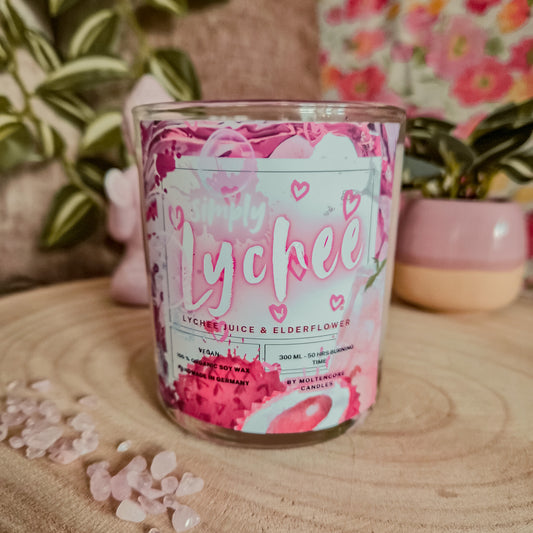 Simply LYCHEE soy candle - "Delicious Drinks" 300 ML