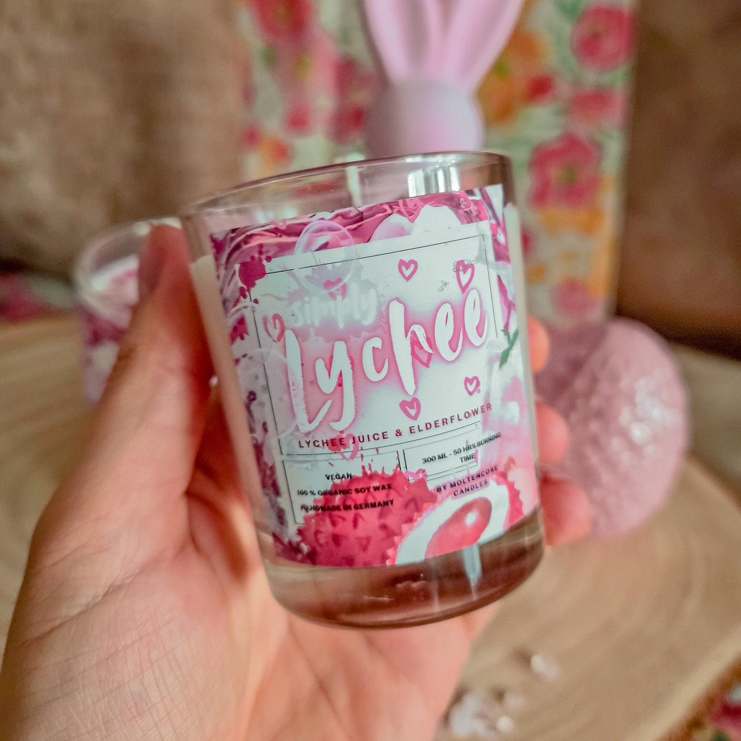 [LIMITED] Simply LYCHEE soy candle - "Delicious Drinks" 90 ML