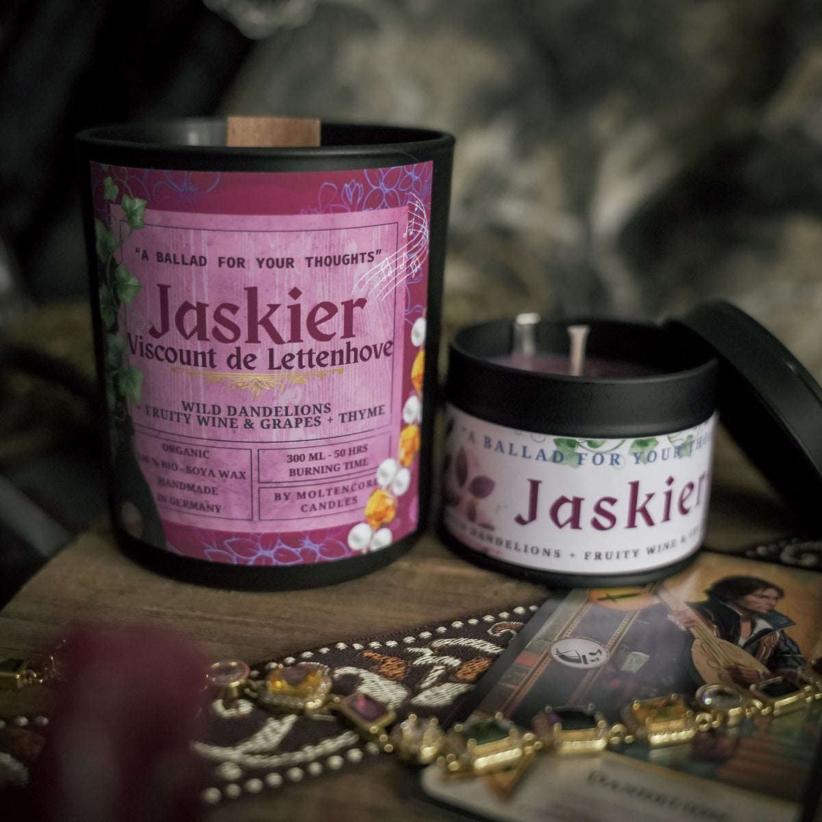 Dandelion/ Jaskier inspired candle - The Witcher inspired soy candle 100 ML