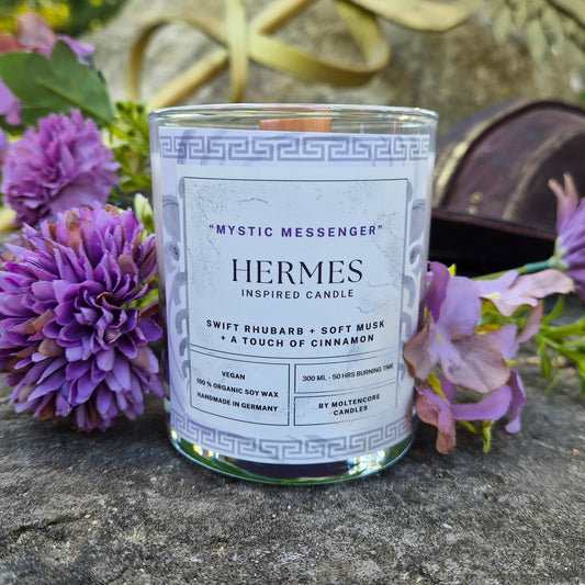 Hermes epic the muscial inspired candle front