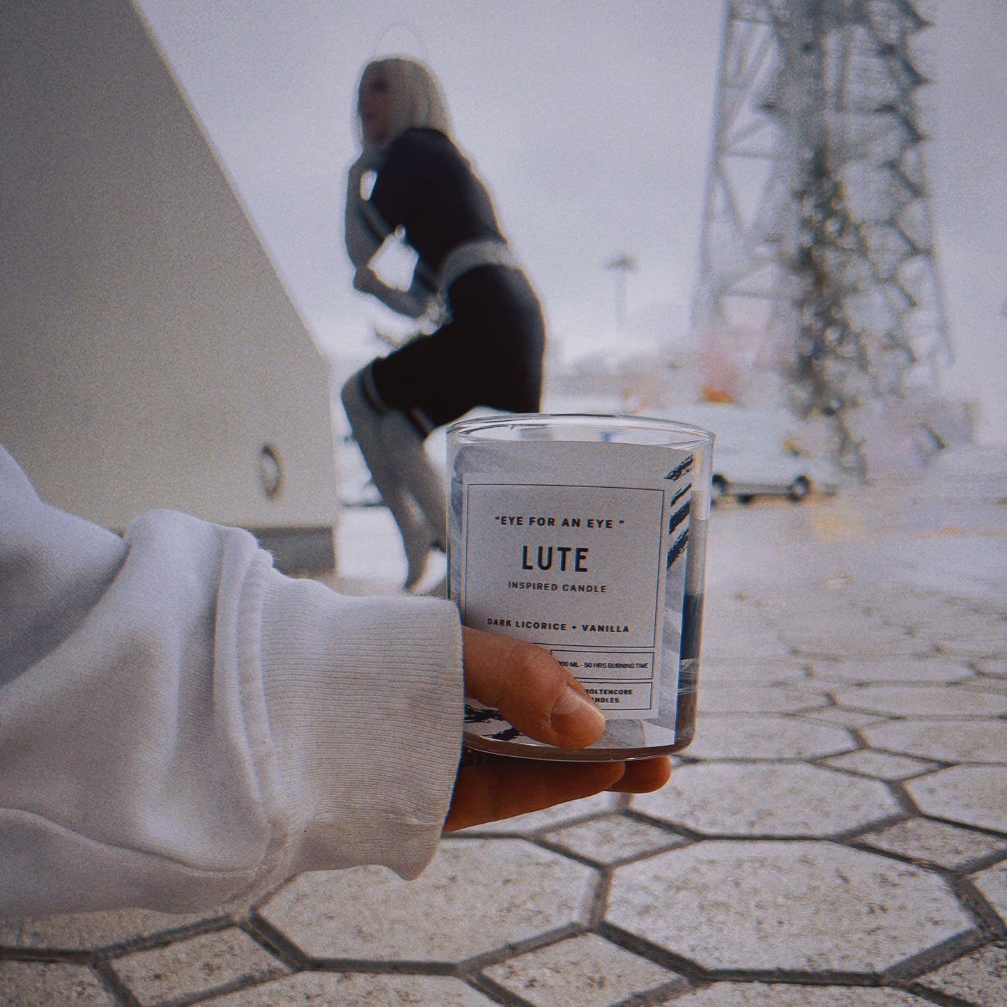 LUTE inspired candle - 'Eye for an Eye' Hazbin Hotel inspired soy candle 300 ML