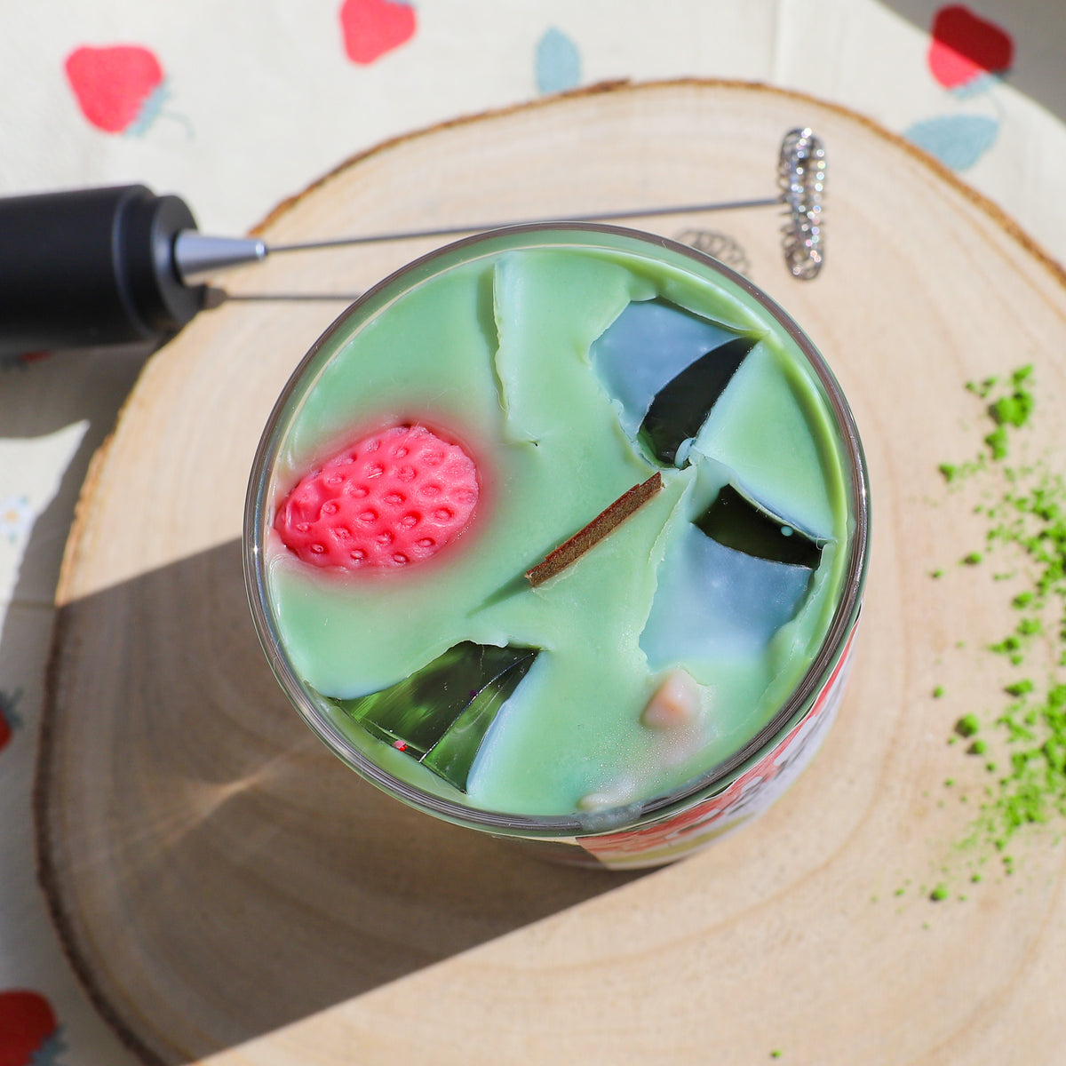 Ncore Delicious Strawberry Matcha soy candle -