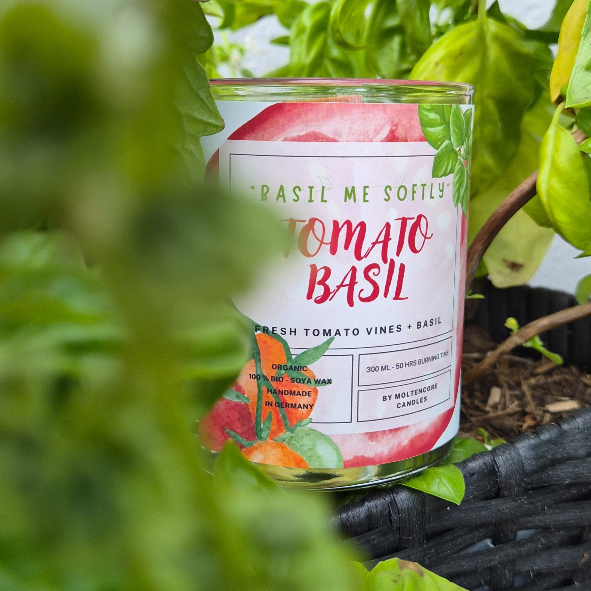 Tomato Basil handmade soy candle by moltencore candles