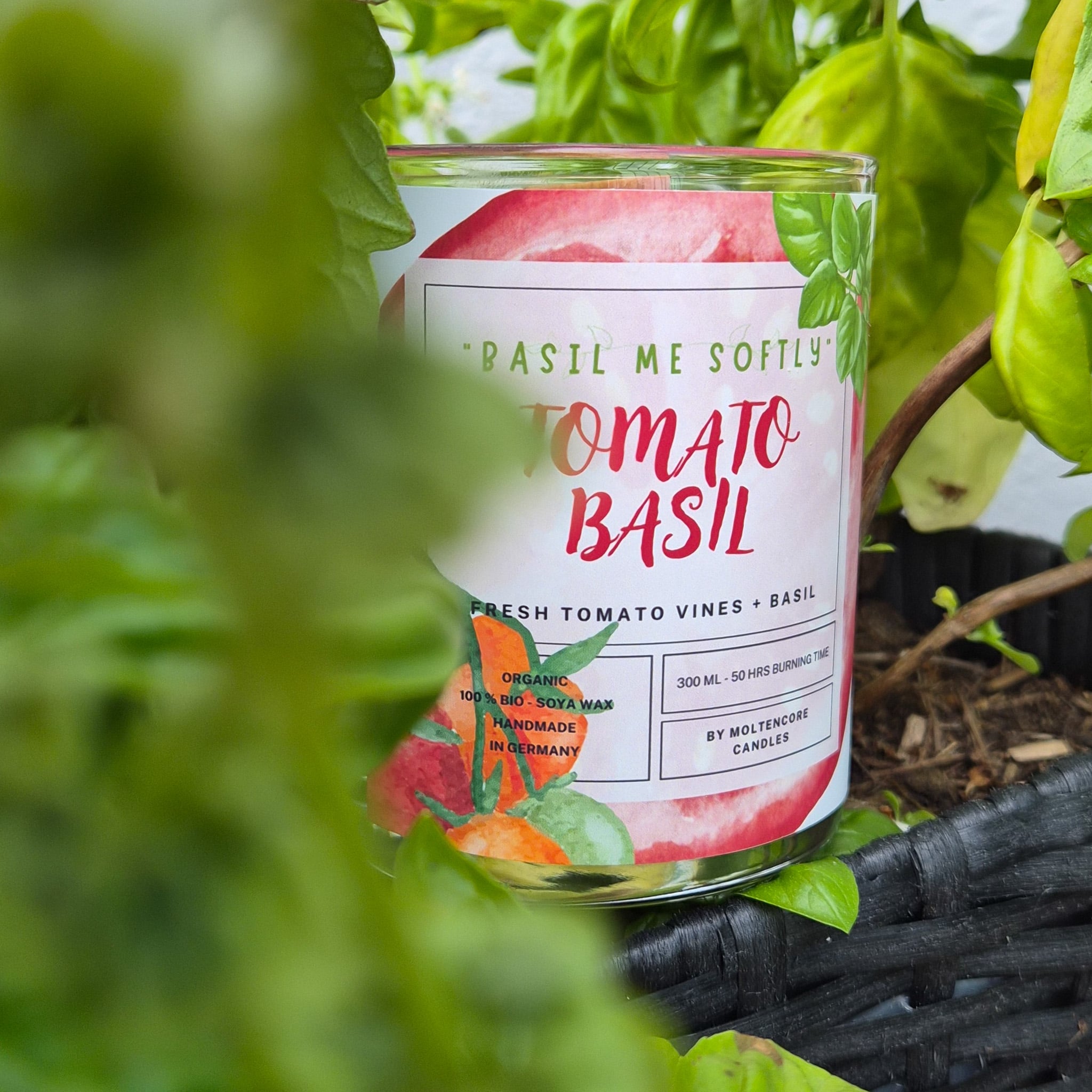 Tomato Basil handmade soy candle by moltencore candles
