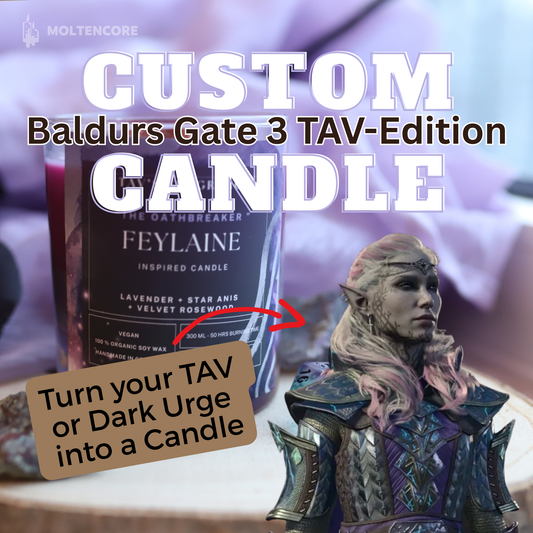 Custom TAV / Dark Urge TAV inspired soy candle l Baldur's Gate 3 inspired scented soy candle 300 ML